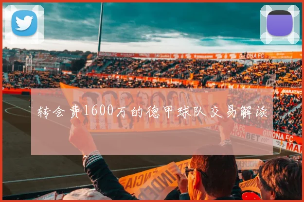 转会费1600万的德甲球队交易解读